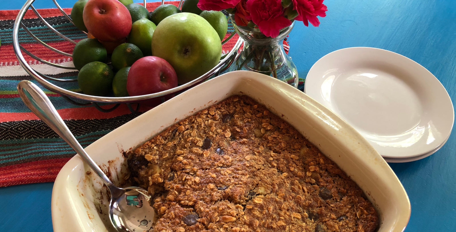 Baked Banana Chocolate Oatmeal