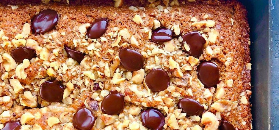 Dark Chocolate Peanut Butter Honey Walnut Banana Bread