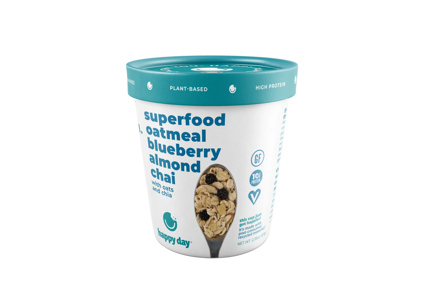Gluten Free Superfood Oatmeal Cups - Blueberry Almond Chai - 12 Pack