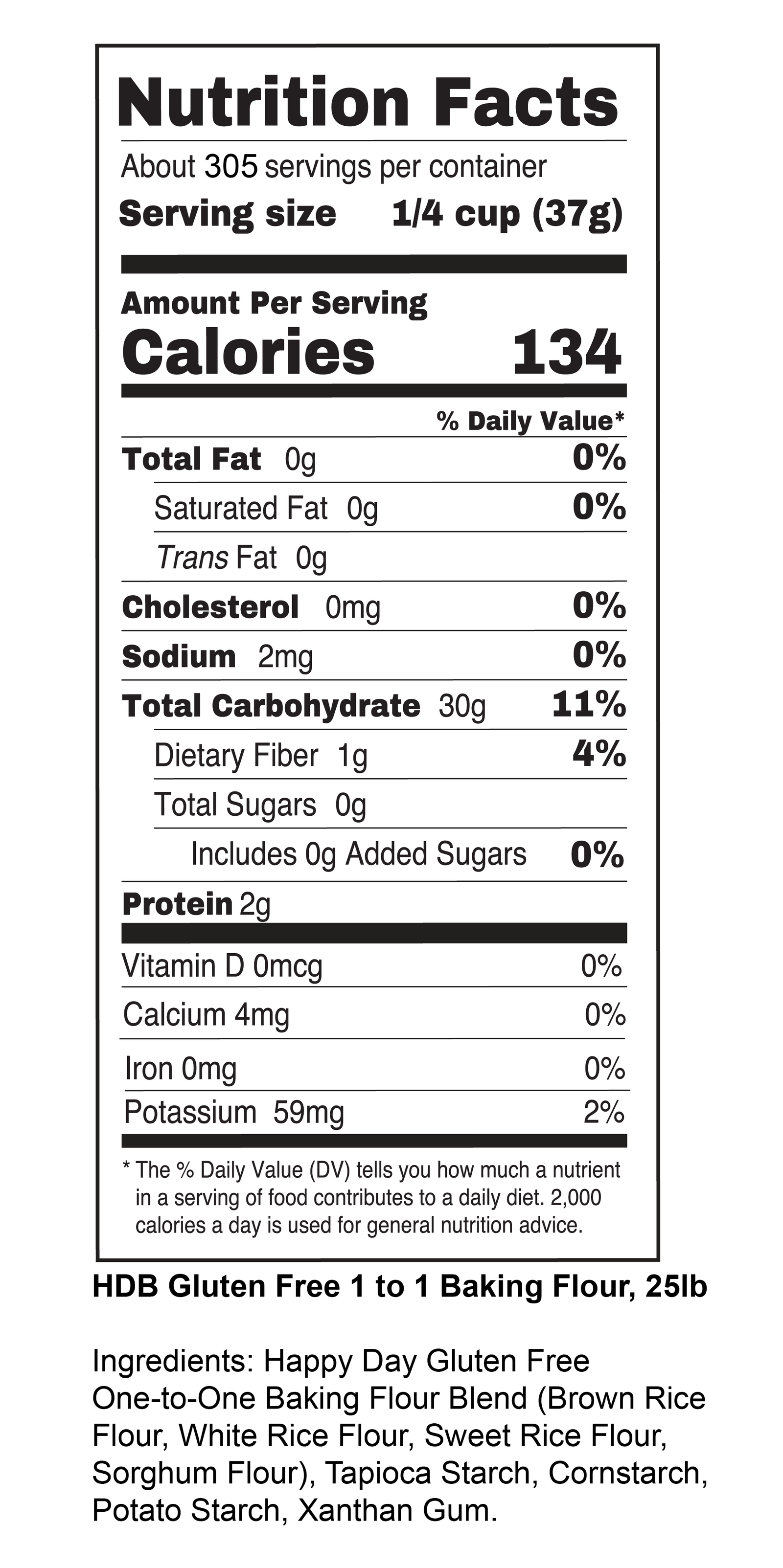 Gluten Free 1 to 1 Baking Flour