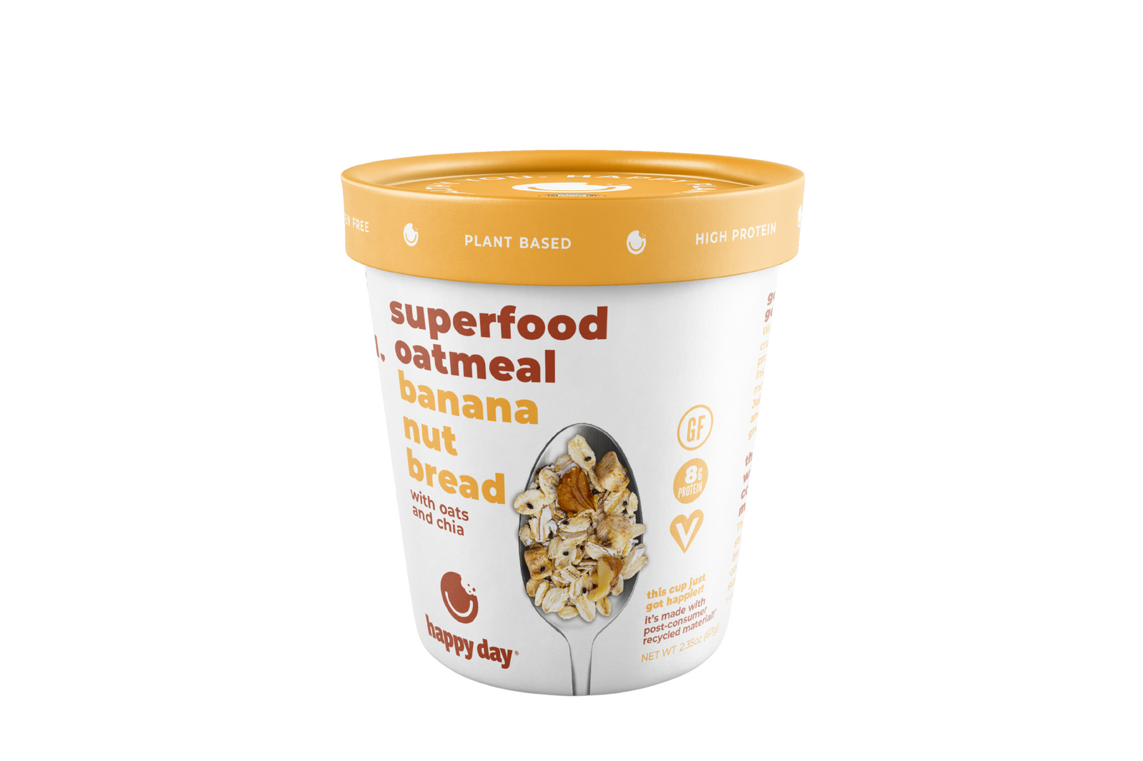 Gluten Free Superfood Oatmeal Cups - Banana Nut Bread - 12 Pack