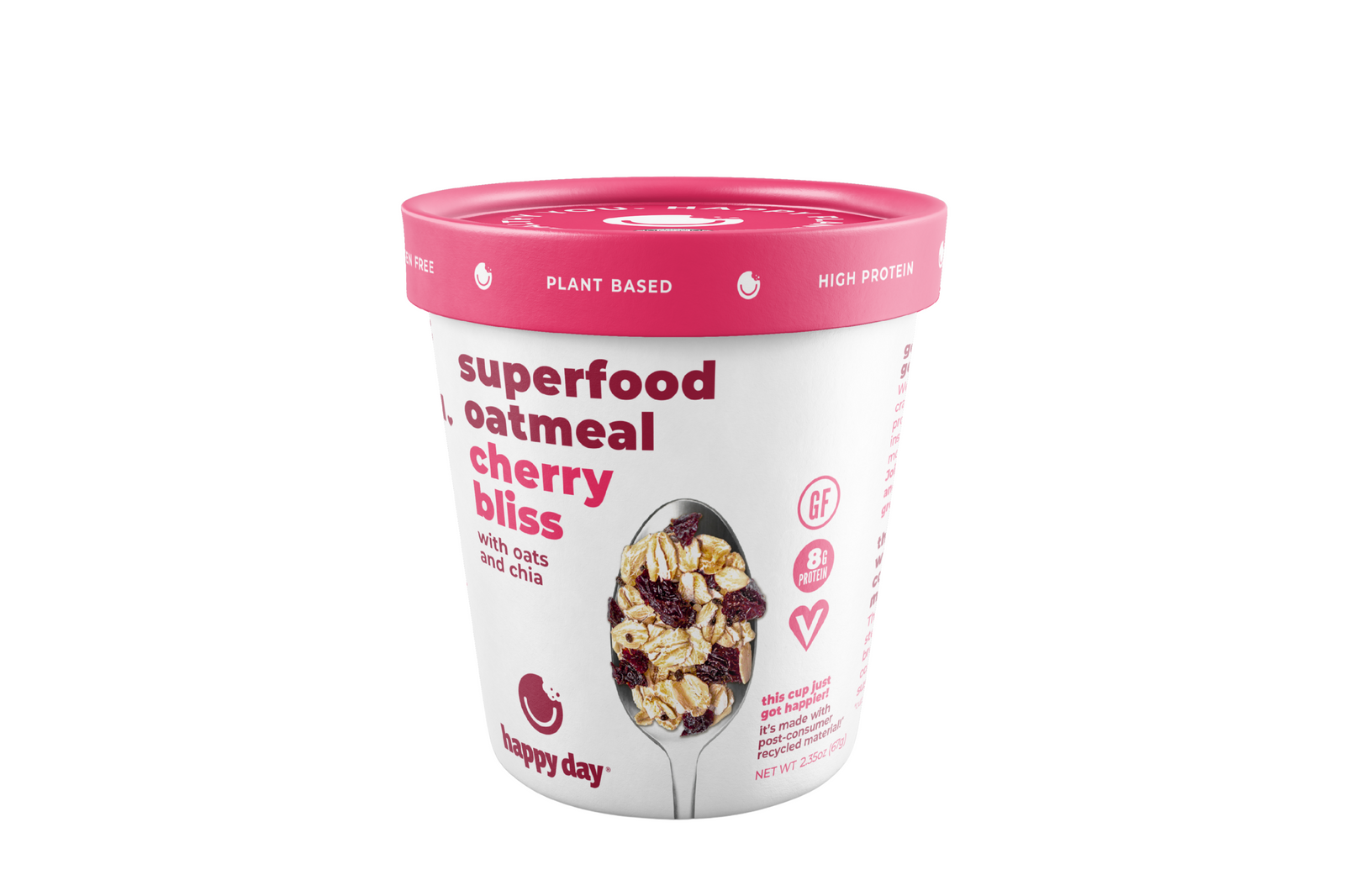 Gluten Free Superfood Oatmeal Cups - Cherry Bliss - 12 Pack