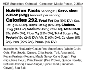 Superfood Oatmeal Maple Pecan Spice Cups - 12 Pack