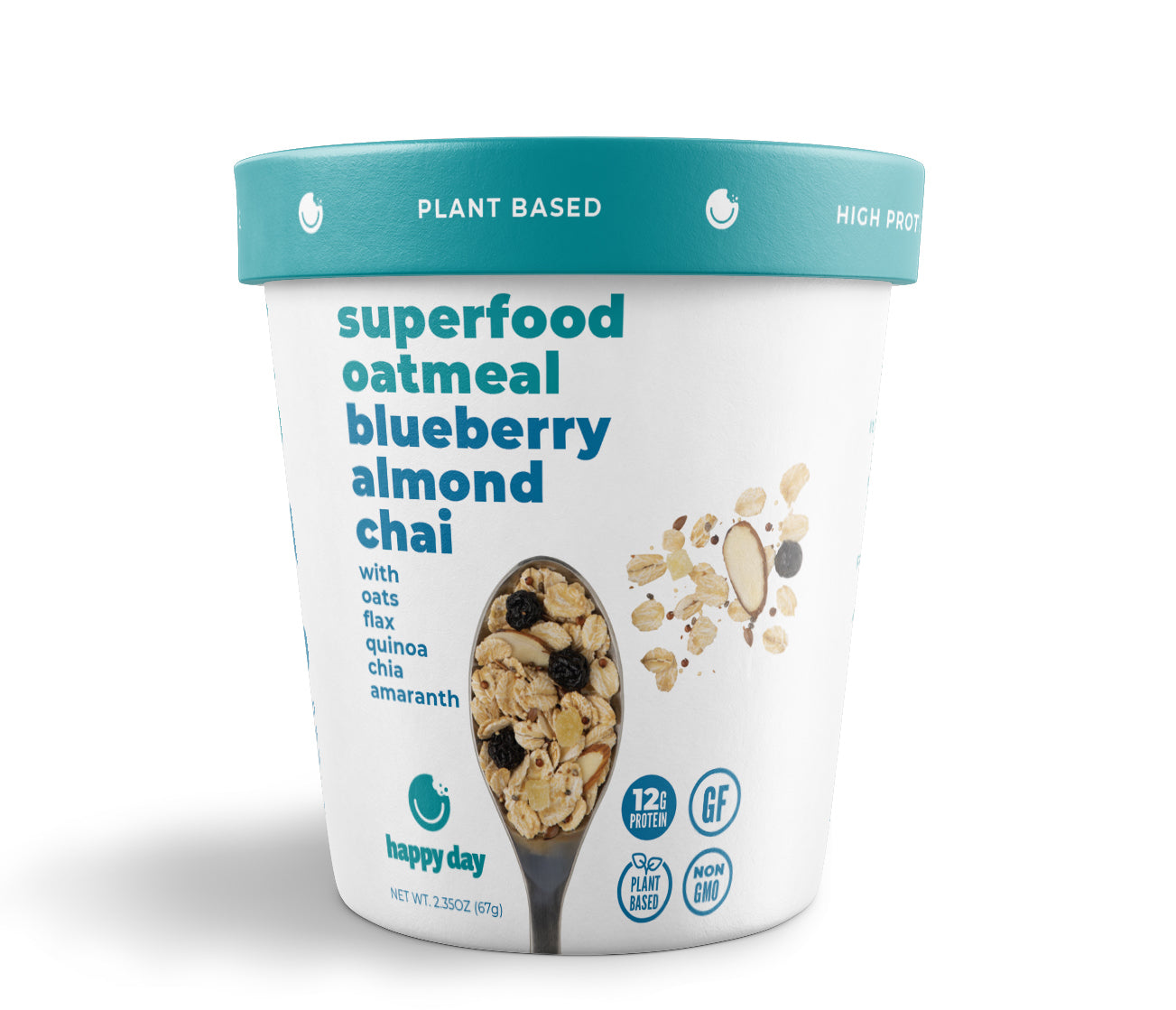 Superfood Oatmeal Blueberry Almond Chai Cups - 12 Pack