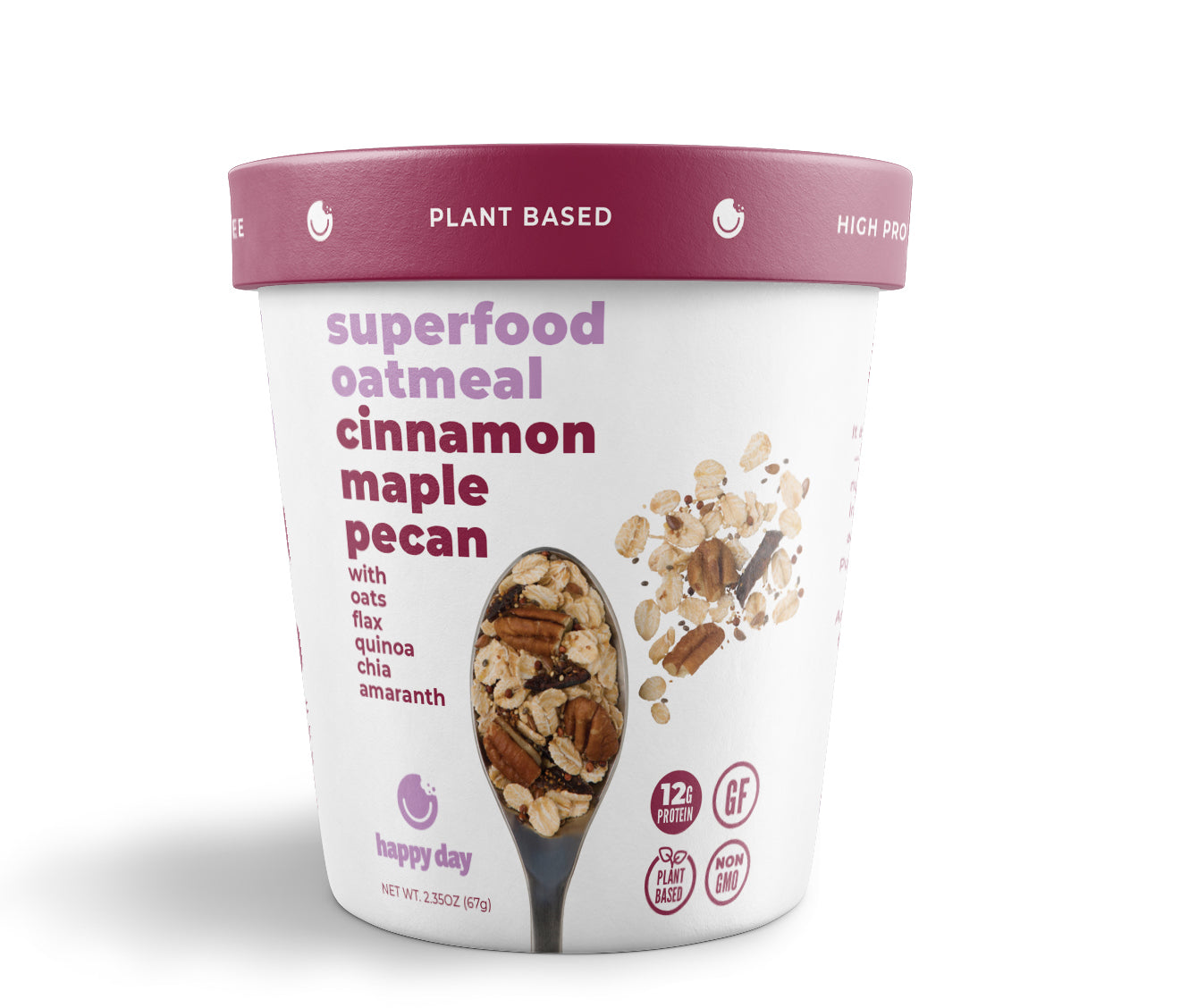 Superfood Oatmeal Cinnamon Maple Pecan Cups - 12 Pack