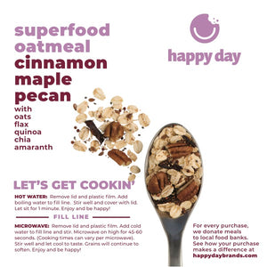 Superfood Oatmeal Maple Pecan Spice Cups - 12 Pack